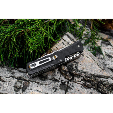 МультиТул RUiKE LD31-B 18-in-1 (Сталь_12С27/Черный_G-10)